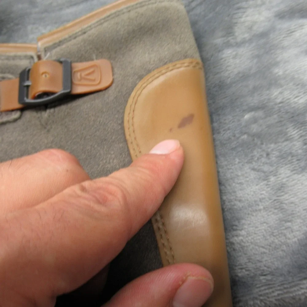 KEEN Dry Leather Boots Women 10 Tan Waterproof Suede Waxed Willamette Midcalf